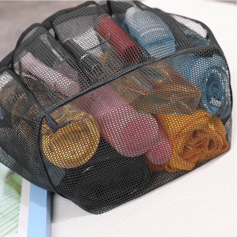 Wholesale of hand-held mesh beach bags, makeup, travel storage, toiletry bags, mesh portable swimming bath bags and beach bags pic 23