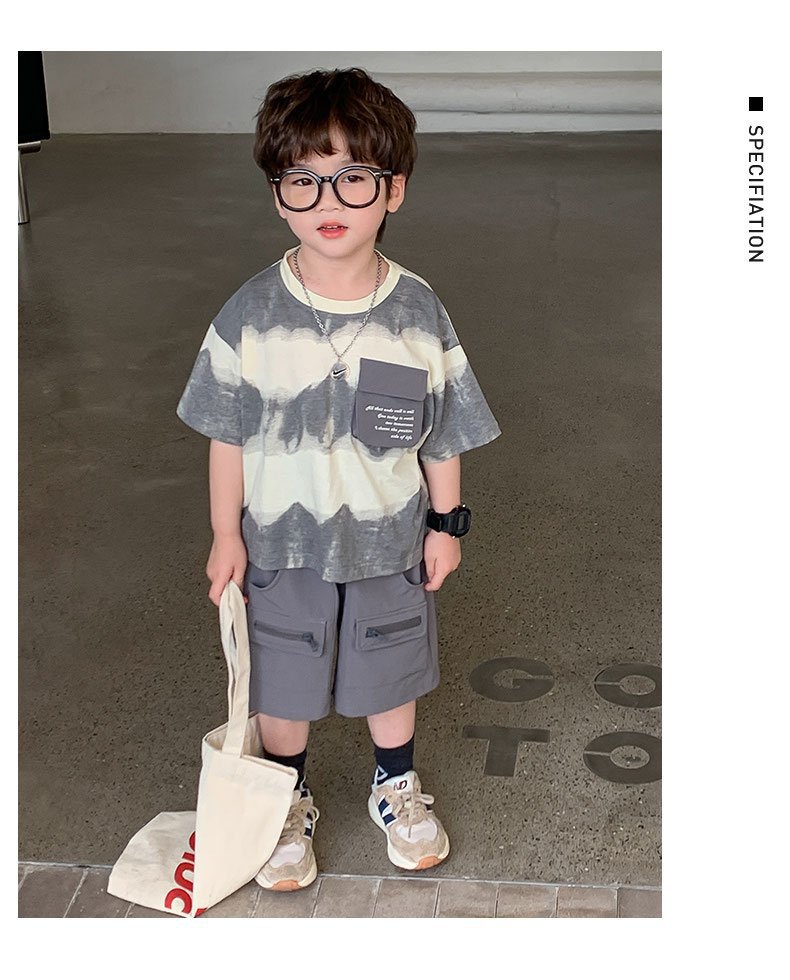 男童夏季短袖套装2024新款潮流韩版中小童薄款秋装潮酷男宝两件套详情18