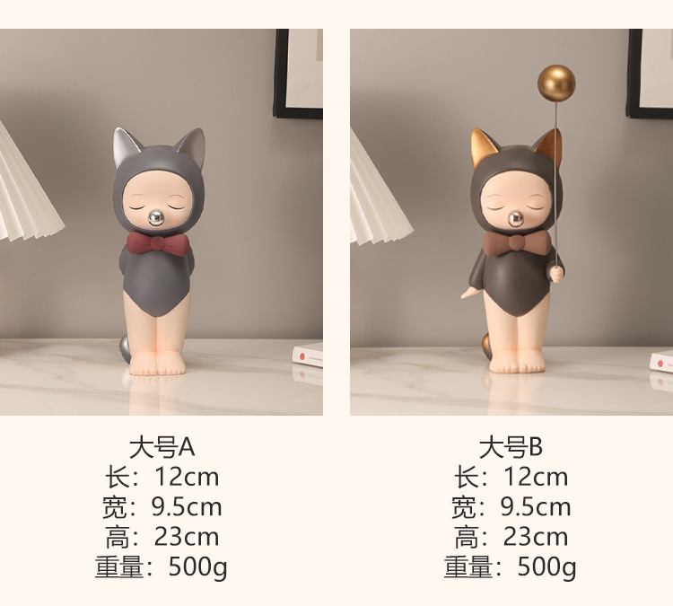 创意可爱少女心桌面猫女孩摆件办公室家居装饰品创意生日礼物女生详情10