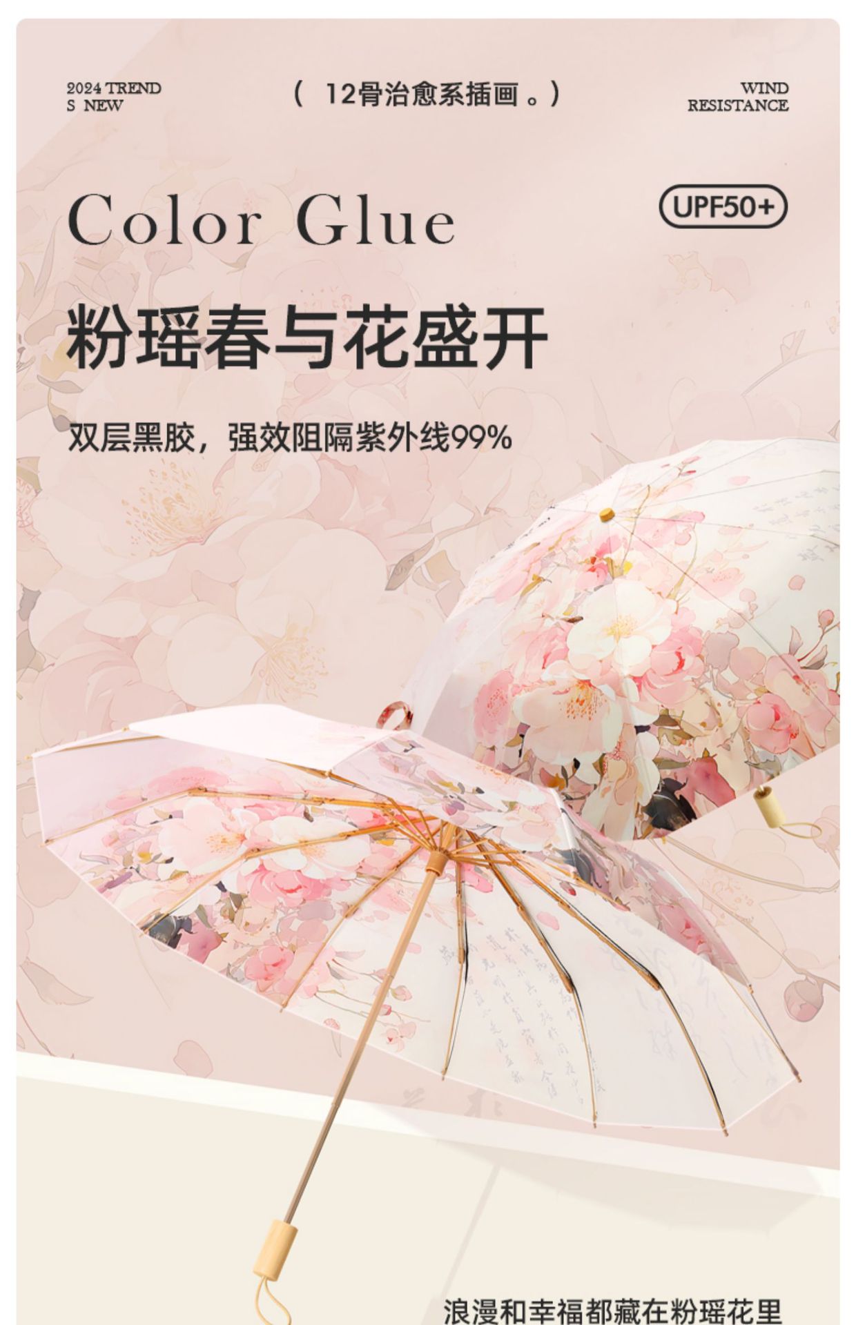 Double-layer double-flower sunshade umbrella for women, suitable for both weather and rain, retro wind-resistant, folding, high-end style, sun umbrella for sun protection and UV protection pic 1