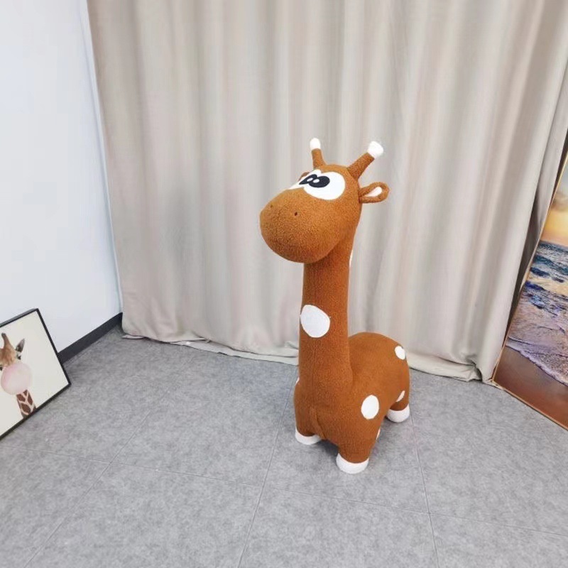 长颈鹿卡通换鞋凳家居摆件儿童沙发座椅礼品凳玩偶厂家详情10