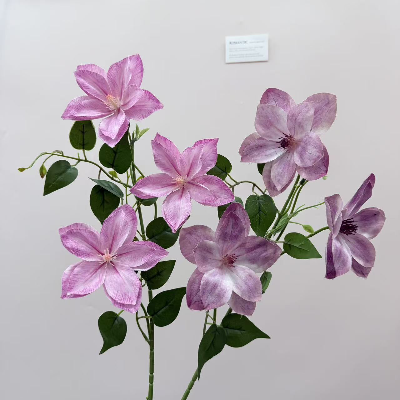 3头仿真铁线莲玉兰仿真花婚庆婚礼软装家居装饰婚礼插花跨境详情6