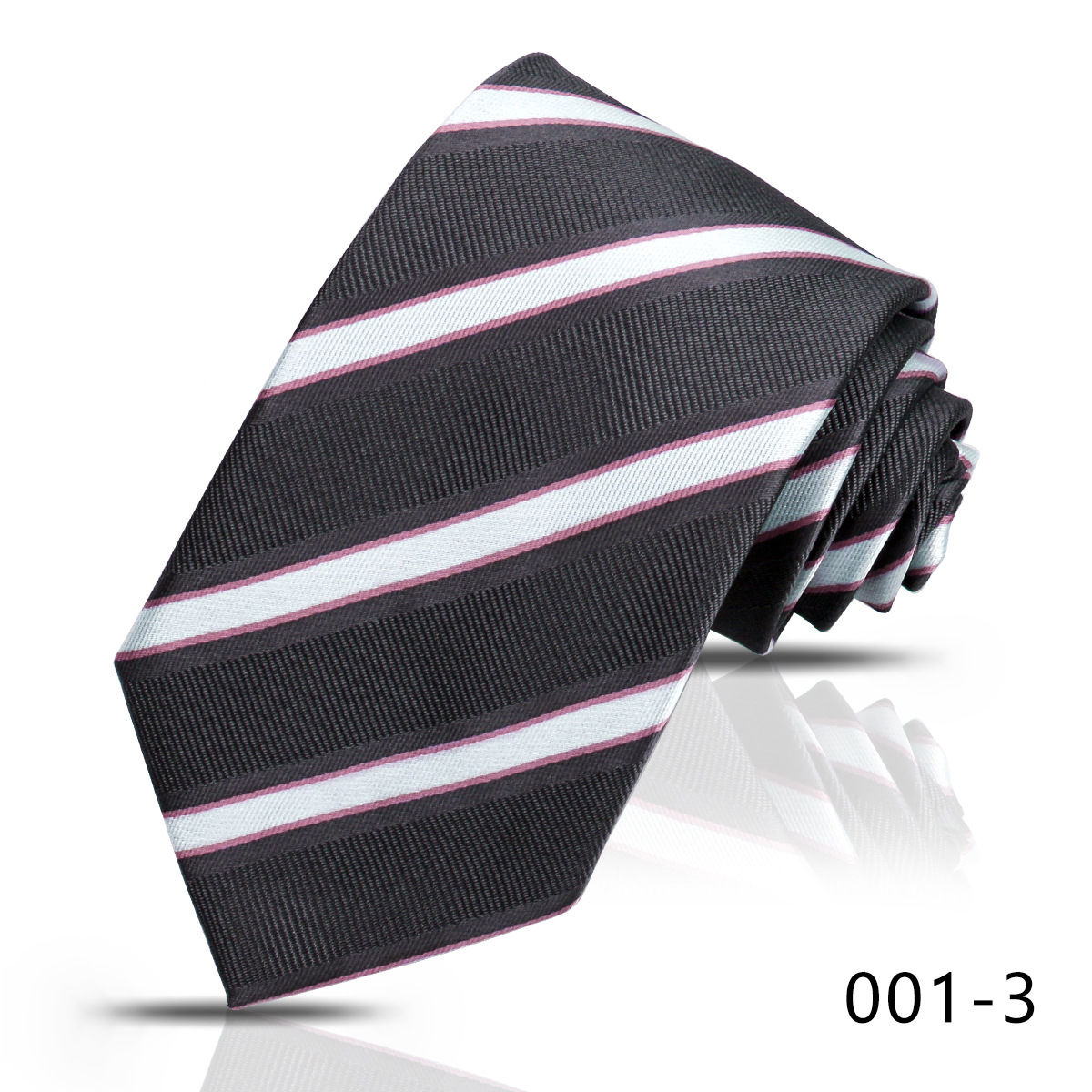 男士商务职业条纹领带8CM高级感蓝色藏青手打衬衣搭配嵊州现货详情5