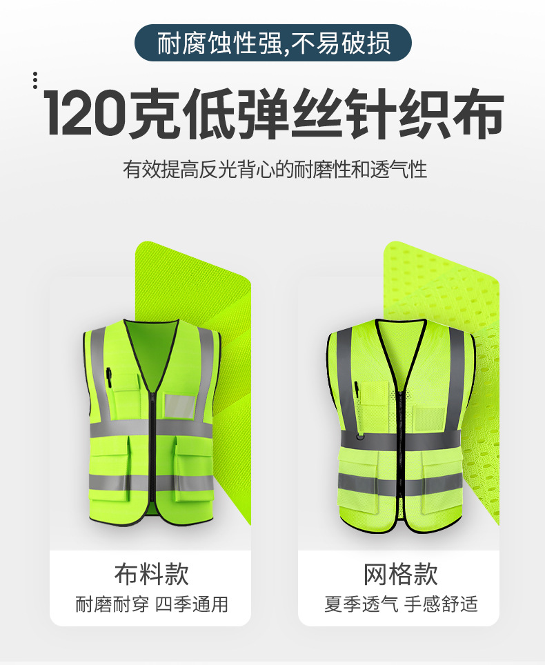 Winter reflective vests, vests, reflective safety vests, multi-pocket protective reflective clothing for construction sites, traffic, and construction pic 17