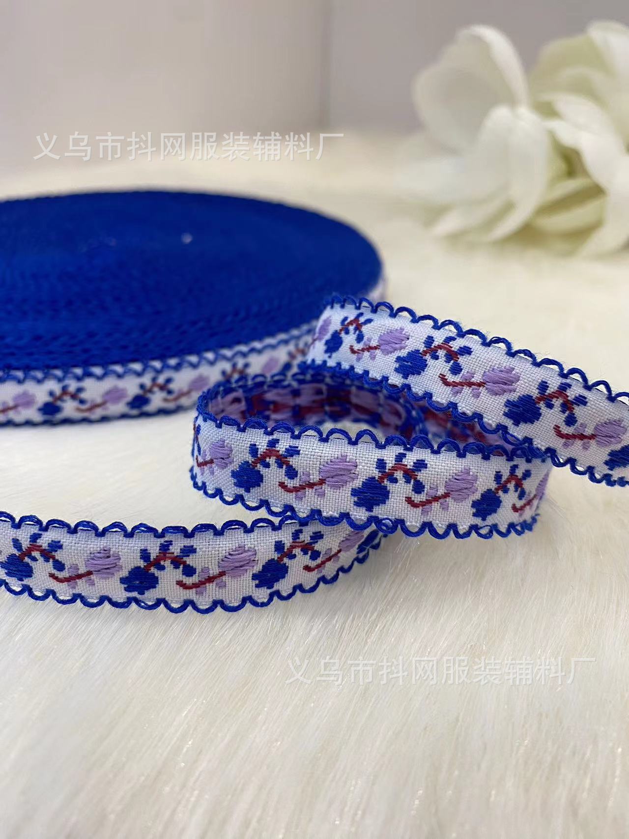1.4 cm black fungus edge jacquard embroidery ribbon, hair accessory, headwear, edge strap, performance costume accessory pic 9