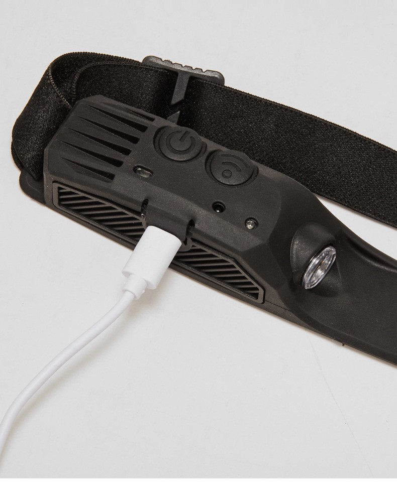 New cross-border hand-waving sensor COB headlight, outdoor cycling light, USB charging night running light, LED strong headlight pic 14