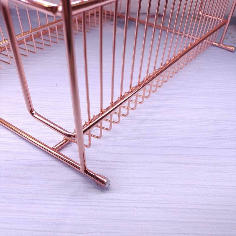 Nordic gold direct supply desktop multi-layer cosmetics shelving, ironwork kitchen shelving, 2-layer shelving pic 5
