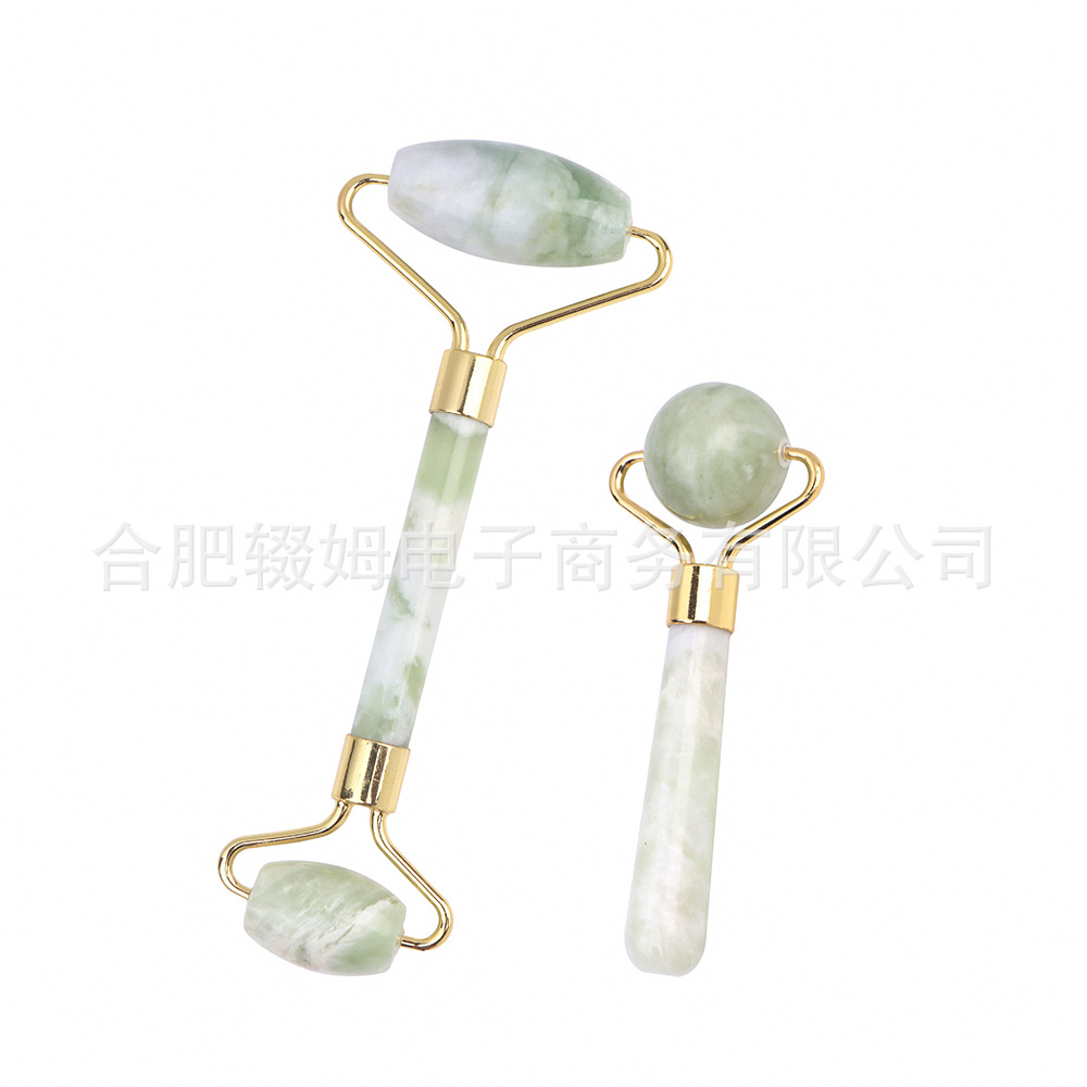跨境岫玉甲翠玉石揉脸器按摩滚轮刮痧板厂家直销便携式经络刮痧按摩工具皮肤美容护理详情12