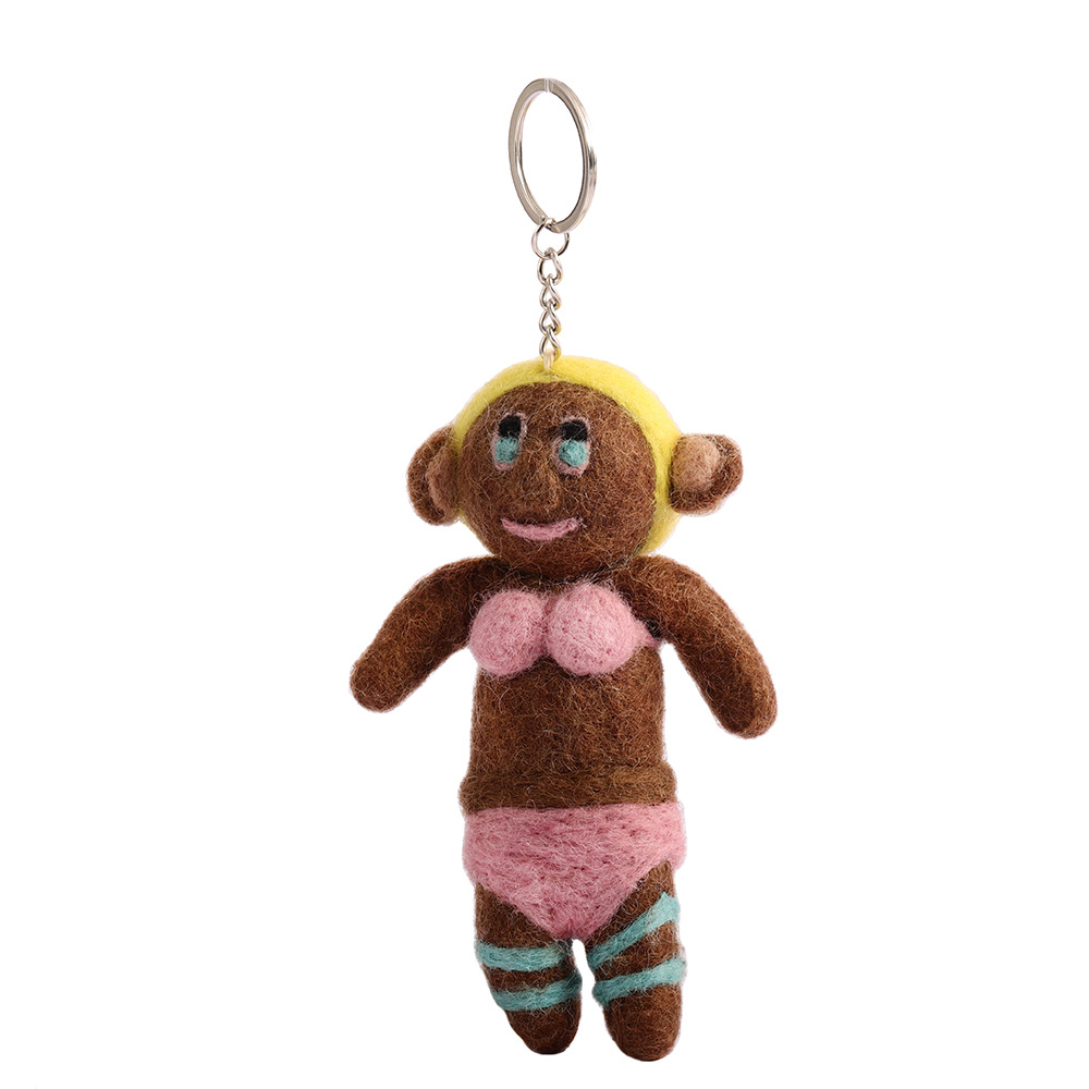 手工尼泊尔羊毛毡挂件立体毛绒仔挂件车载钥匙扣挂件挂饰厂家批发详情8