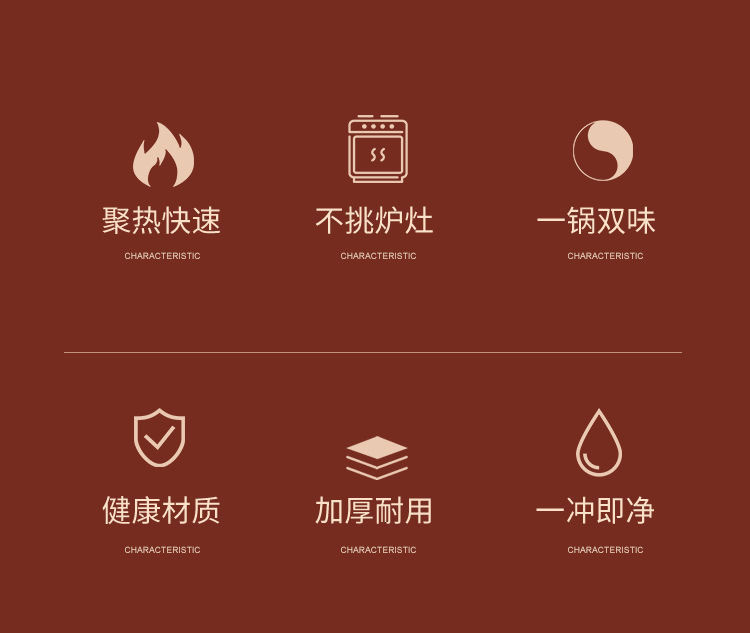 鸳鸯锅不锈钢火锅盆商用小肥羊清汤锅家用火锅二味分格锅礼品专用详情3