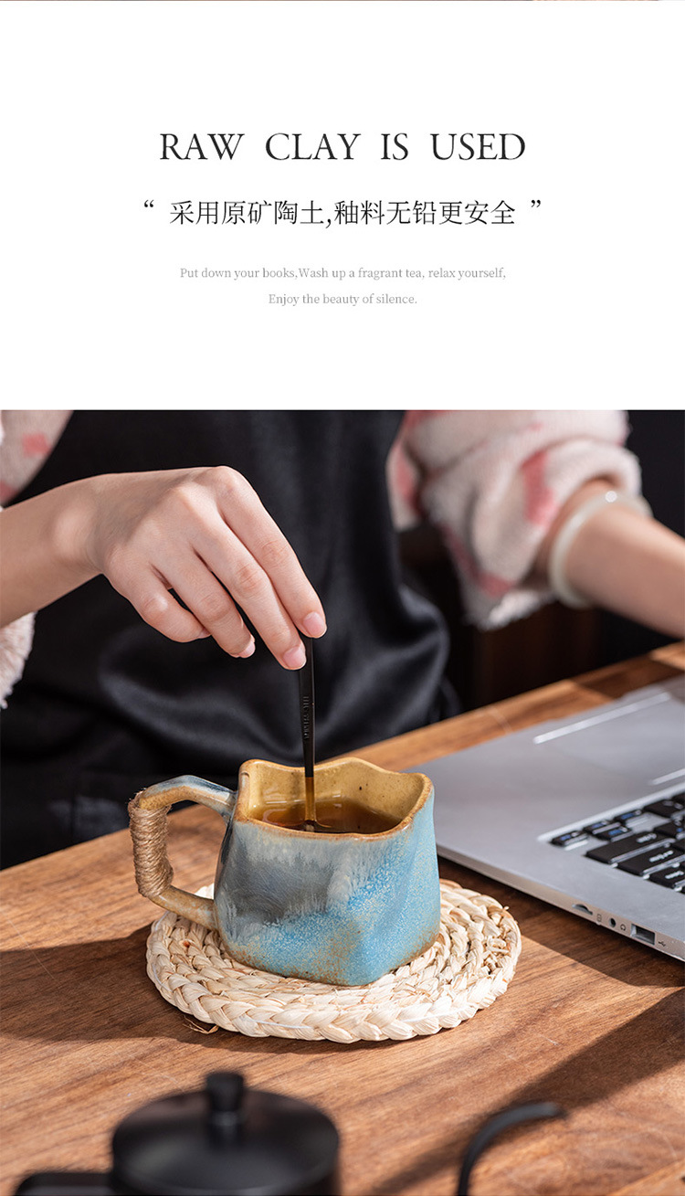 宅寂风陶瓷马克杯创意陶瓷杯跨境货源家用窑变水杯高颜值咖啡杯子详情26