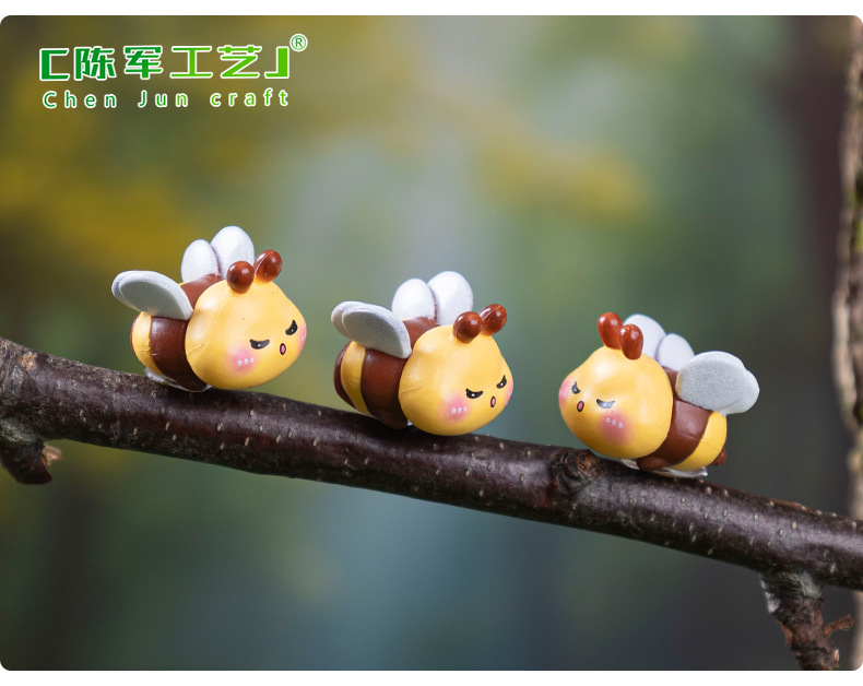 Cross-border new products: Creative and cute little bee figurines, diy garden landscaping, decorative hanging accessories, micro-landscape small ornaments pic 7
