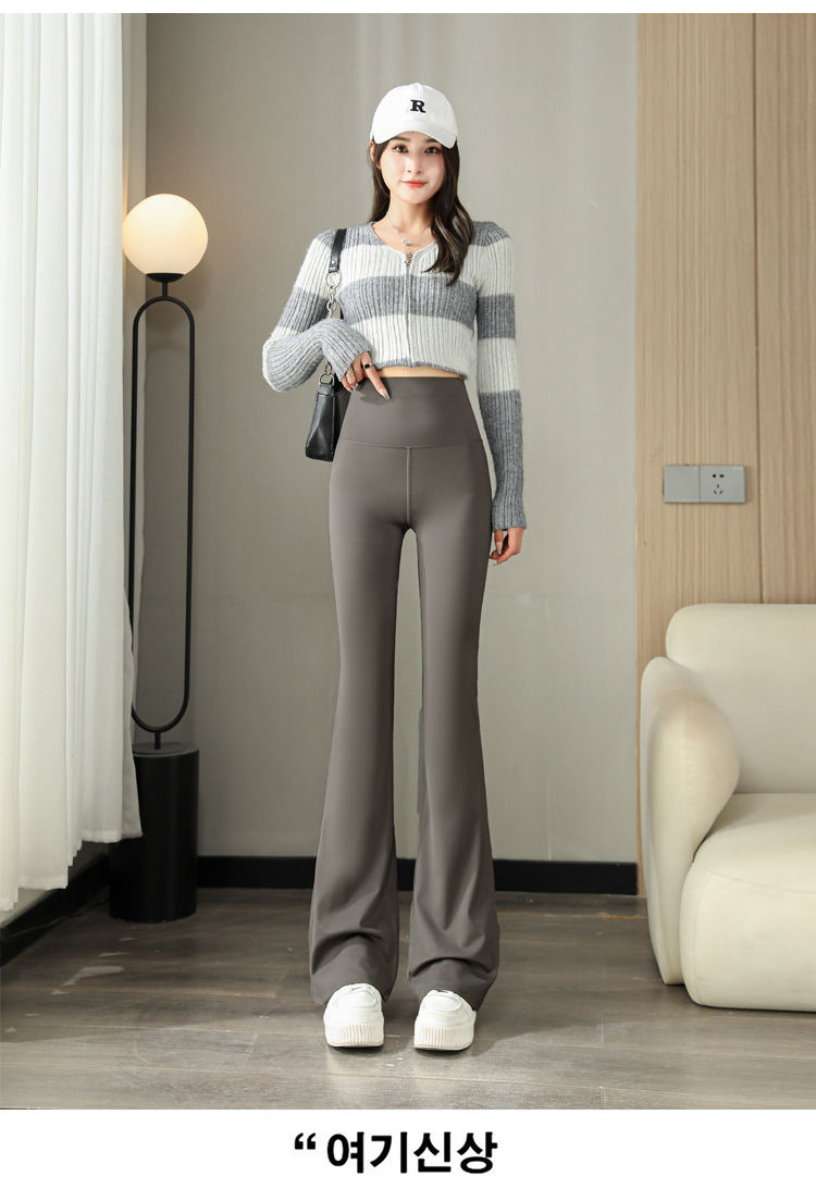 微喇鲨鱼裤女外穿春夏薄款高腰弹力芭比喇叭裤运动健身瑜伽打底裤详情16