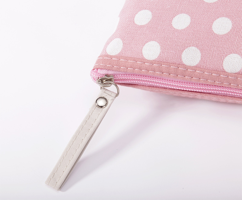 经典款圆点布艺拉链包卡包钥匙包手机包洗漱包化妆收纳包详情12