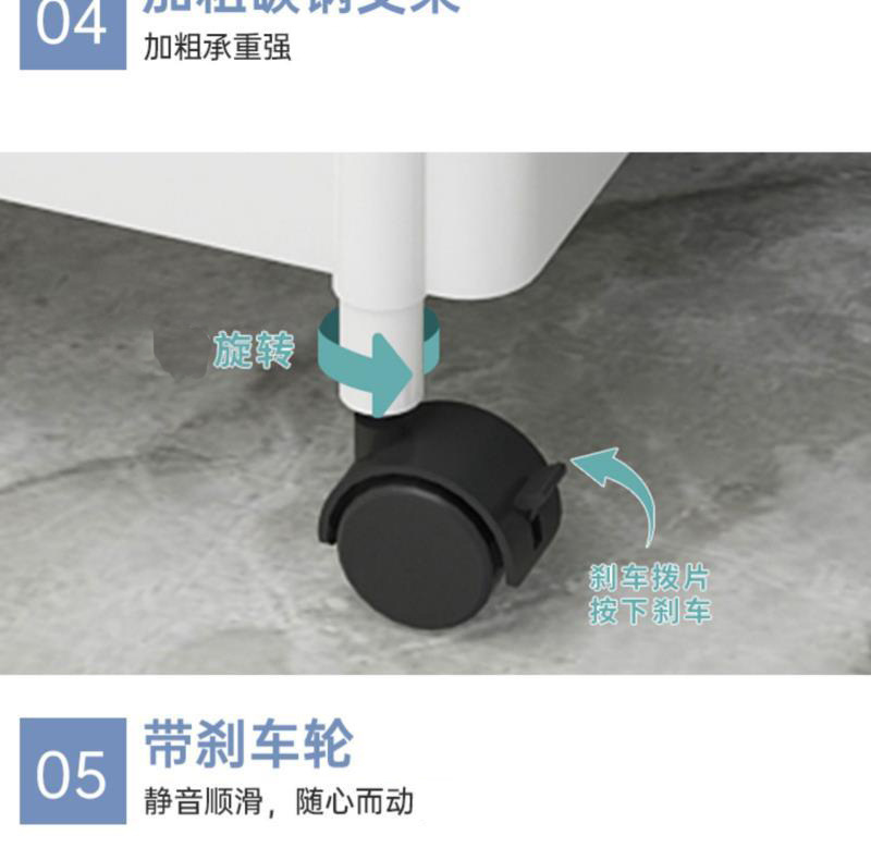 Floor-standing kitchen, mobile snack rack, trolley, storage rack, multi-layer kitchen storage, mobile snack trolley pic 19