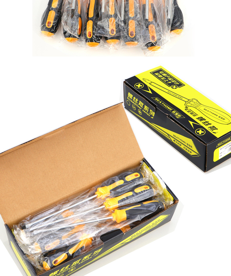 Wholesale of cross-head screwdrivers, industrial-grade strong magnetic bits, anti-slip handle screwdrivers, and manual screwdrivers pic 9