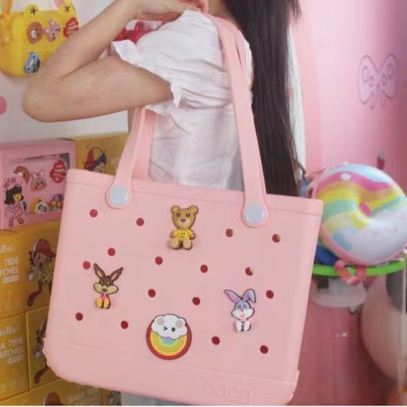 eva basket travel shoulder bag, perforated bag, waterproof and durable storage, eva beach bag, perforated bag, eva handbag pic 15