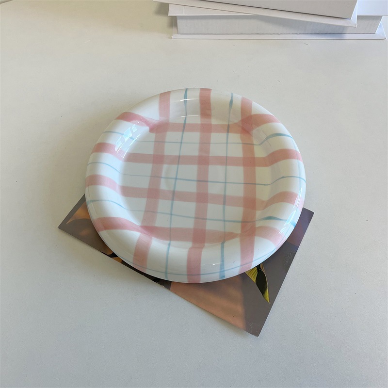 Internet-famous dudu plate, ceramic plate, home high-end dining plate, Ins-style cake and dessert plate, afternoon tea Western dining plate pic 9