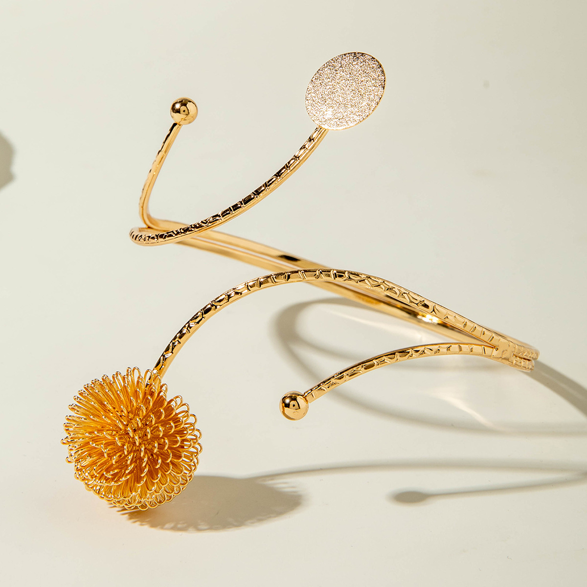 亚马逊跨境个性冷淡风海星手臂镯线条计感蝴蝶环形开口臂镯女详情47