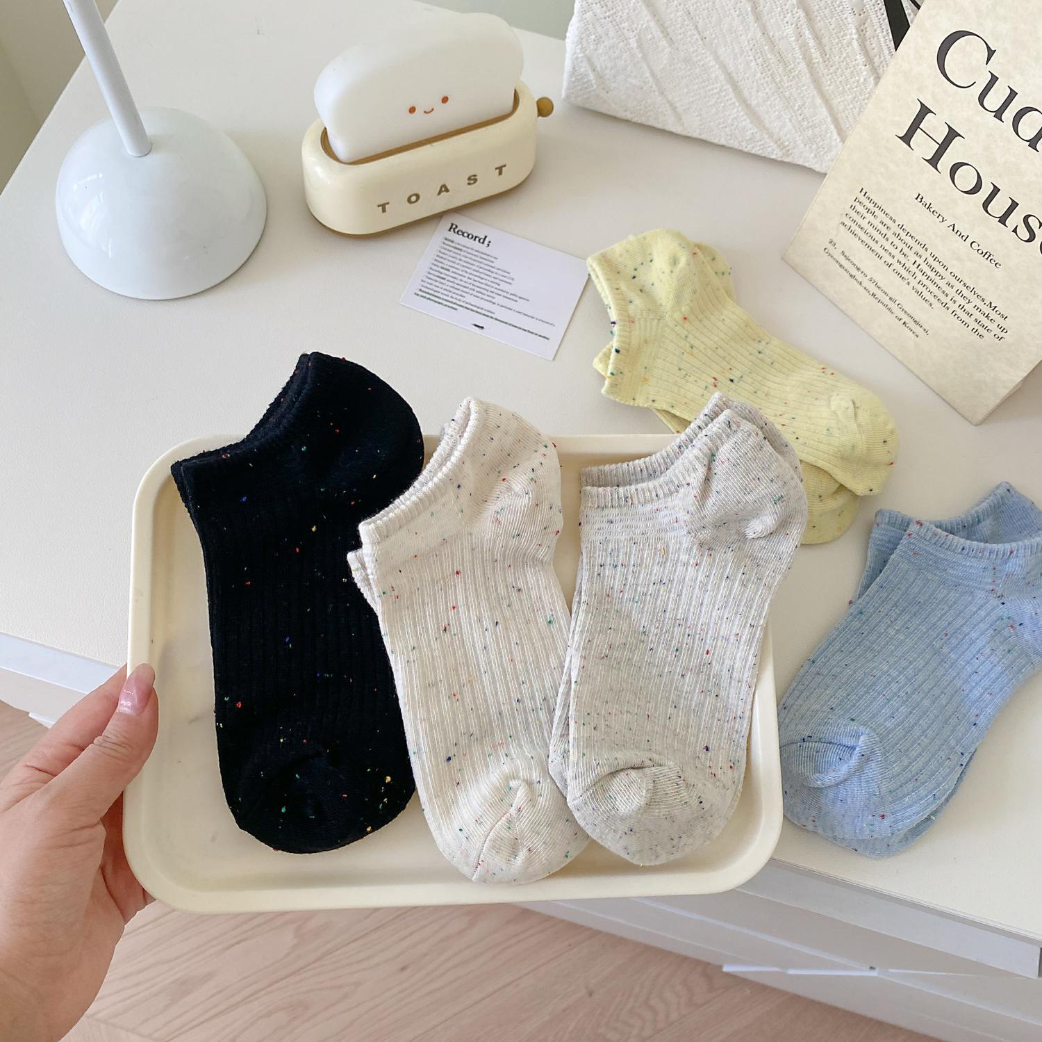 点子纱船袜女纯棉夏季薄款低帮浅口隐形袜硅胶防滑不掉跟女士短袜详情18