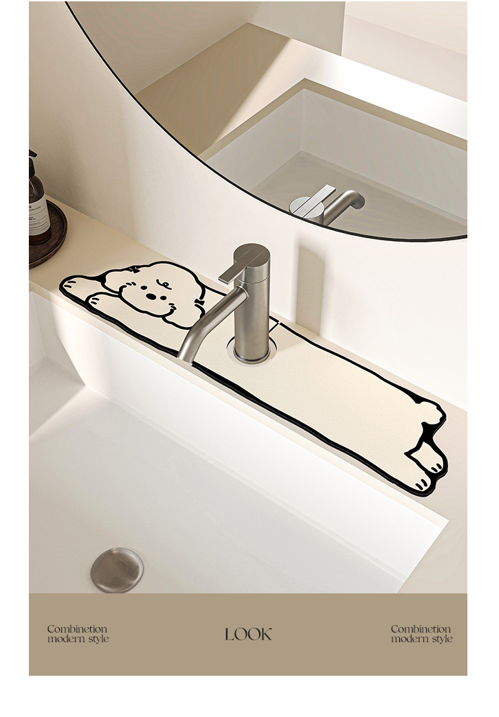 Wholesale of kitchen faucet draining pads, bathroom washbasin surface absorbent pads, diatom mud erasable, no-wash, quick-drying pads pic 15