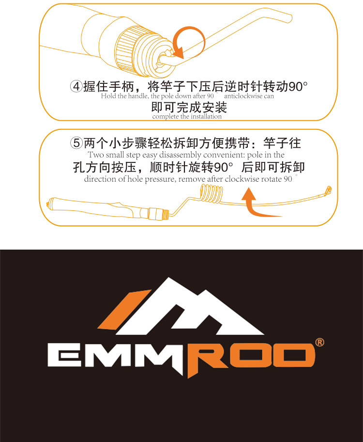 EMMROD超小迷你版 冰钓竿钓鱼竿冬季鱼竿套装 冰钓渔具套装IZ-XM详情20