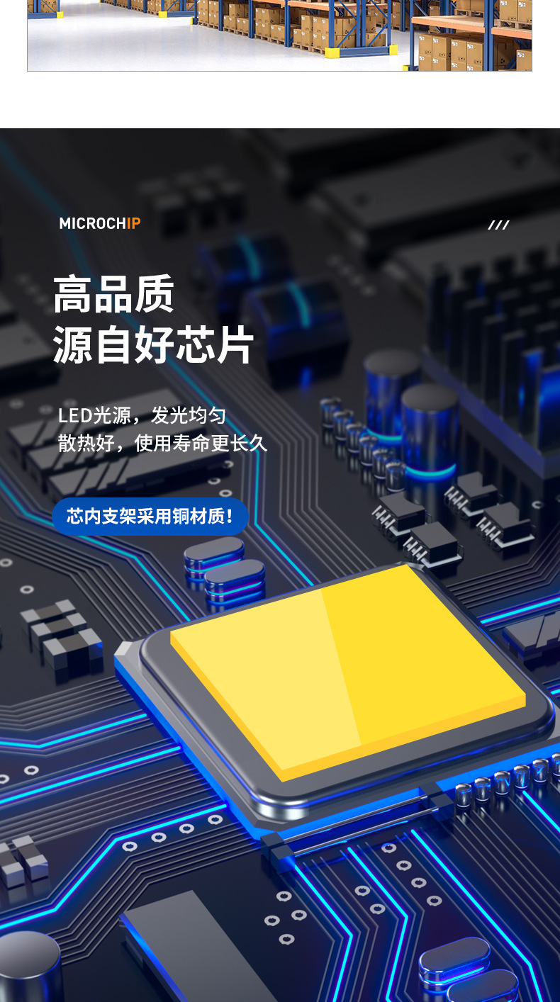 led投光灯射灯室外防水防爆超亮工地工厂房车间探照灯户外灯灯具详情3