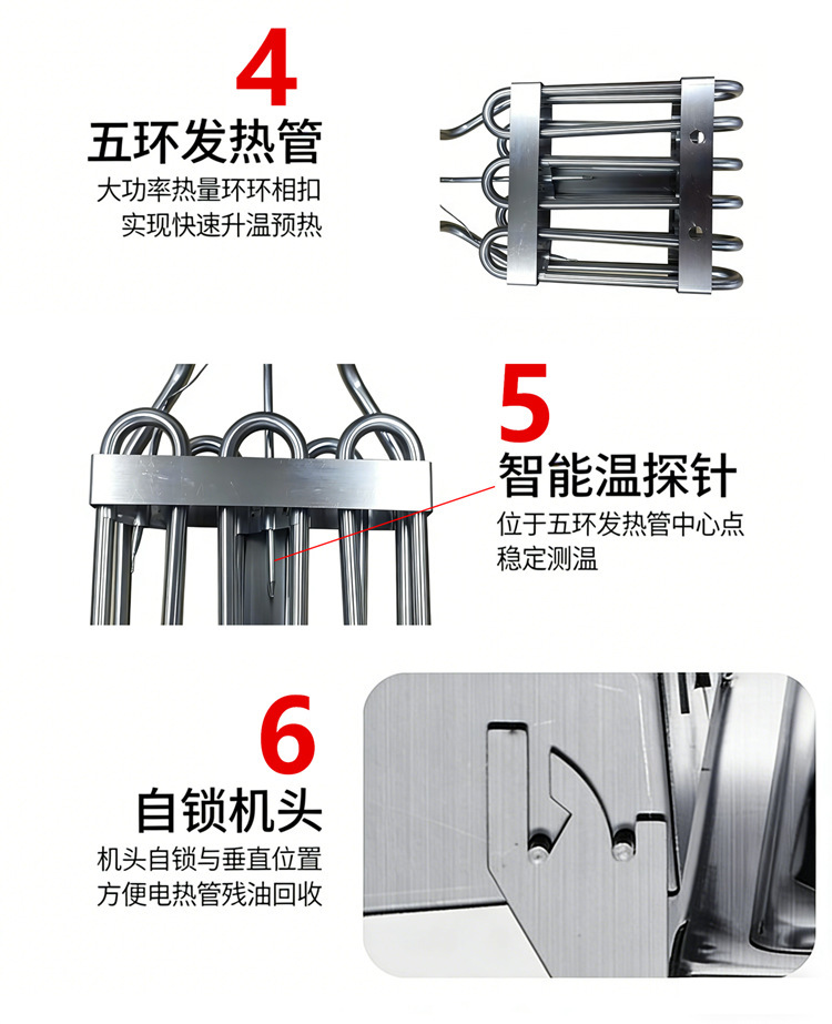 Direct sales from the source factory of stainless steel desktop single-cylinder fryers with lifting capacity and intelligent electric fryers for commercial use pic 9