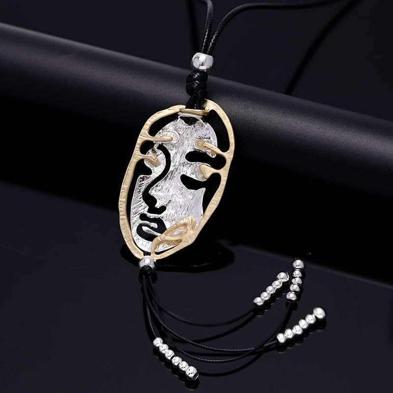 亚马逊跨境欧美新款毛衣链高级感时尚百搭女士金属长款项链批发详情11