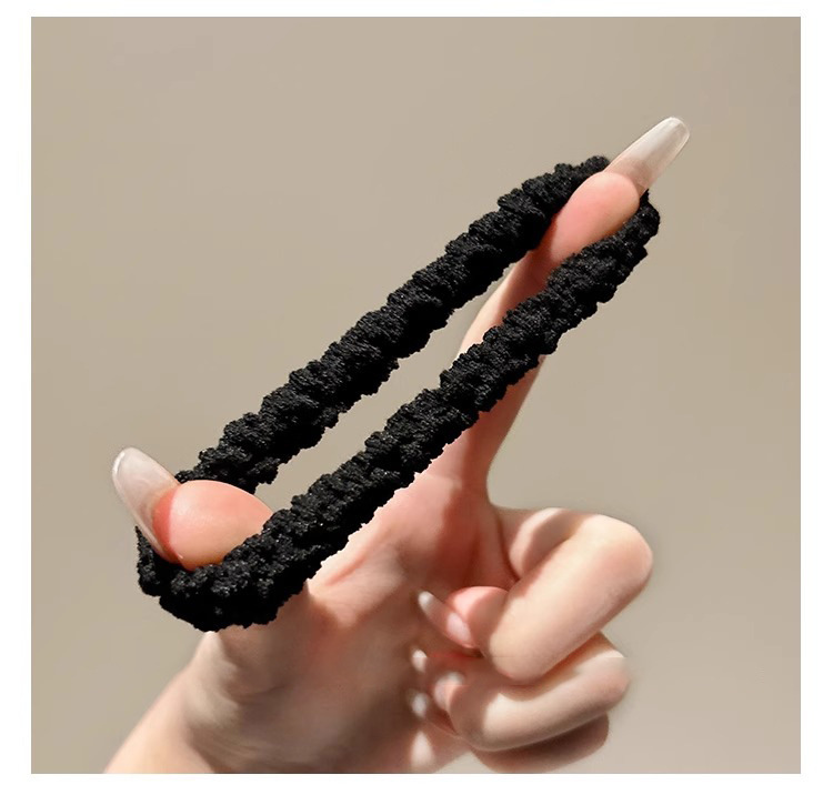 High-elasticity thick hair band, durable hair tie for women, no scalp constricting, ponytail hair tie rubber band, new hair accessory and headwear pic 22