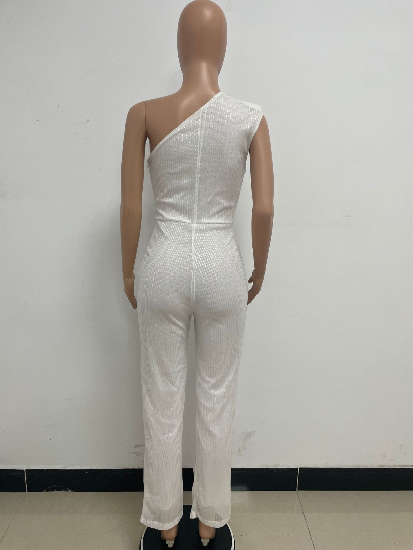 新中式无袖连体衣独立站夏季单肩亮片连体裤女批发详情76