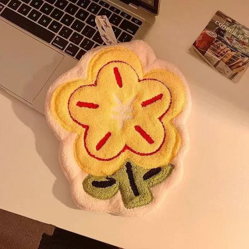 挂式擦手巾网红有钱花擦手巾厨房卫生间速干儿童吸水珊瑚绒挂巾详情5