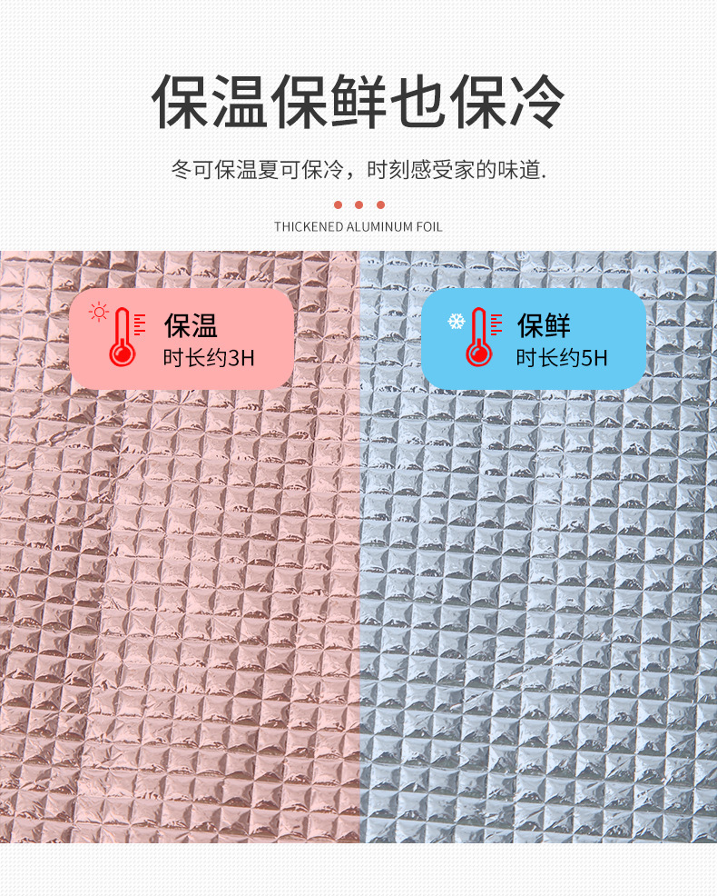 可爱卡通手提便当包 饭盒保温袋午餐包学生加厚铝箔收纳保温餐包详情11