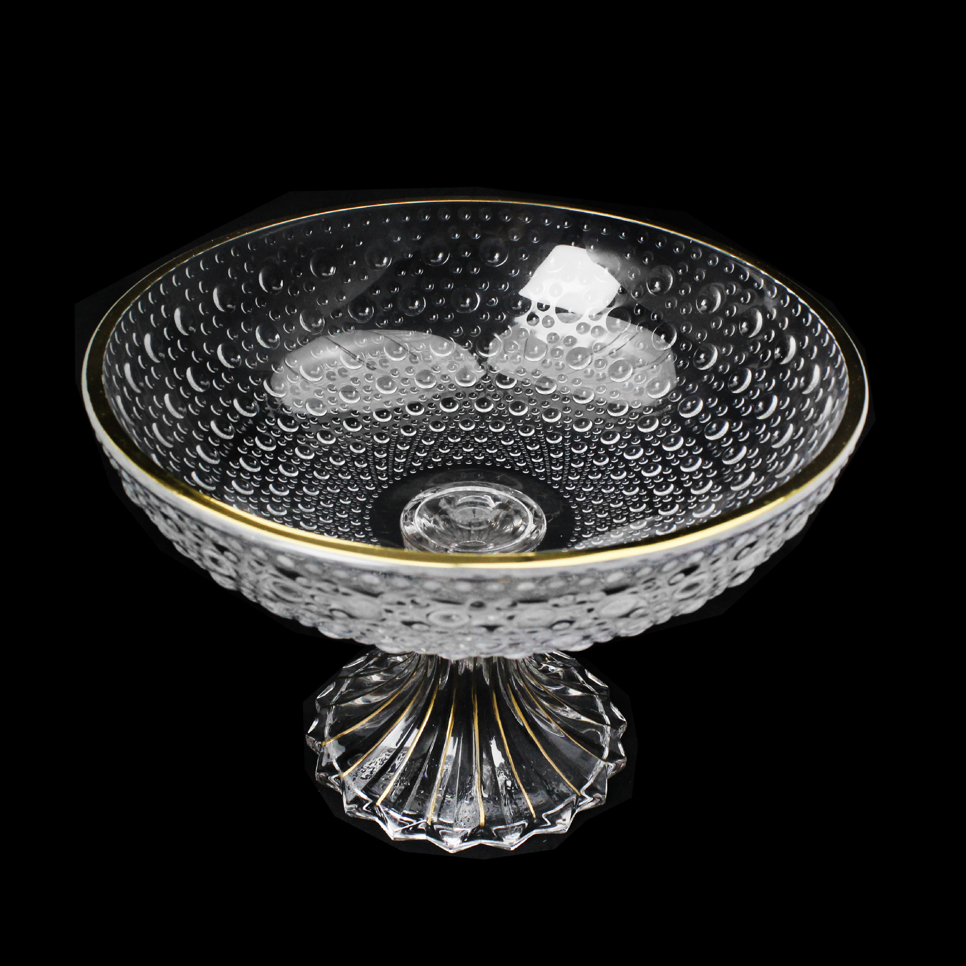 Hot-selling beaded engraved glass fruit plate, fruit pit, coffee table, living room decoration wholesale, fruit pit, vase pic 11