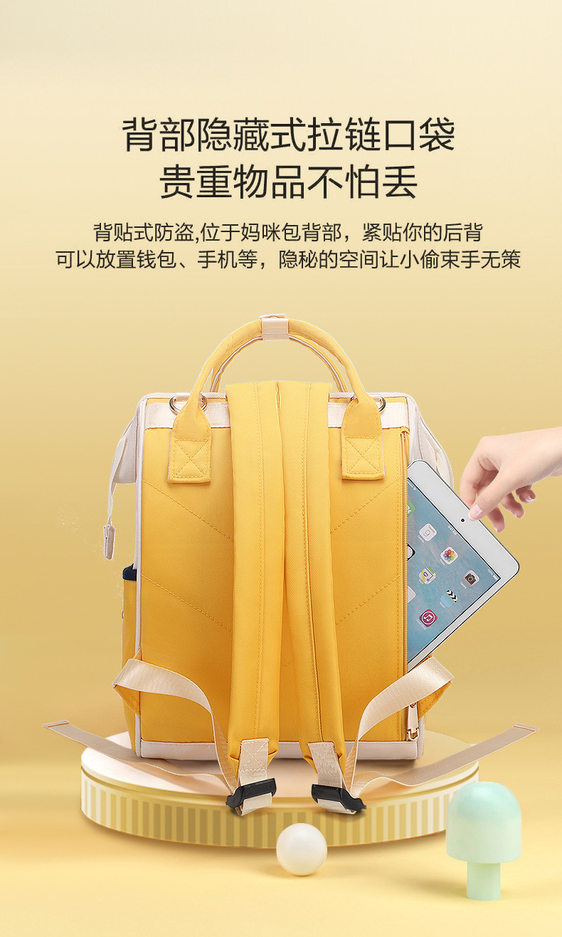 妈咪包工厂直销新款母婴包多功能尿布包妈妈包跨境尿垫保温包双肩详情8