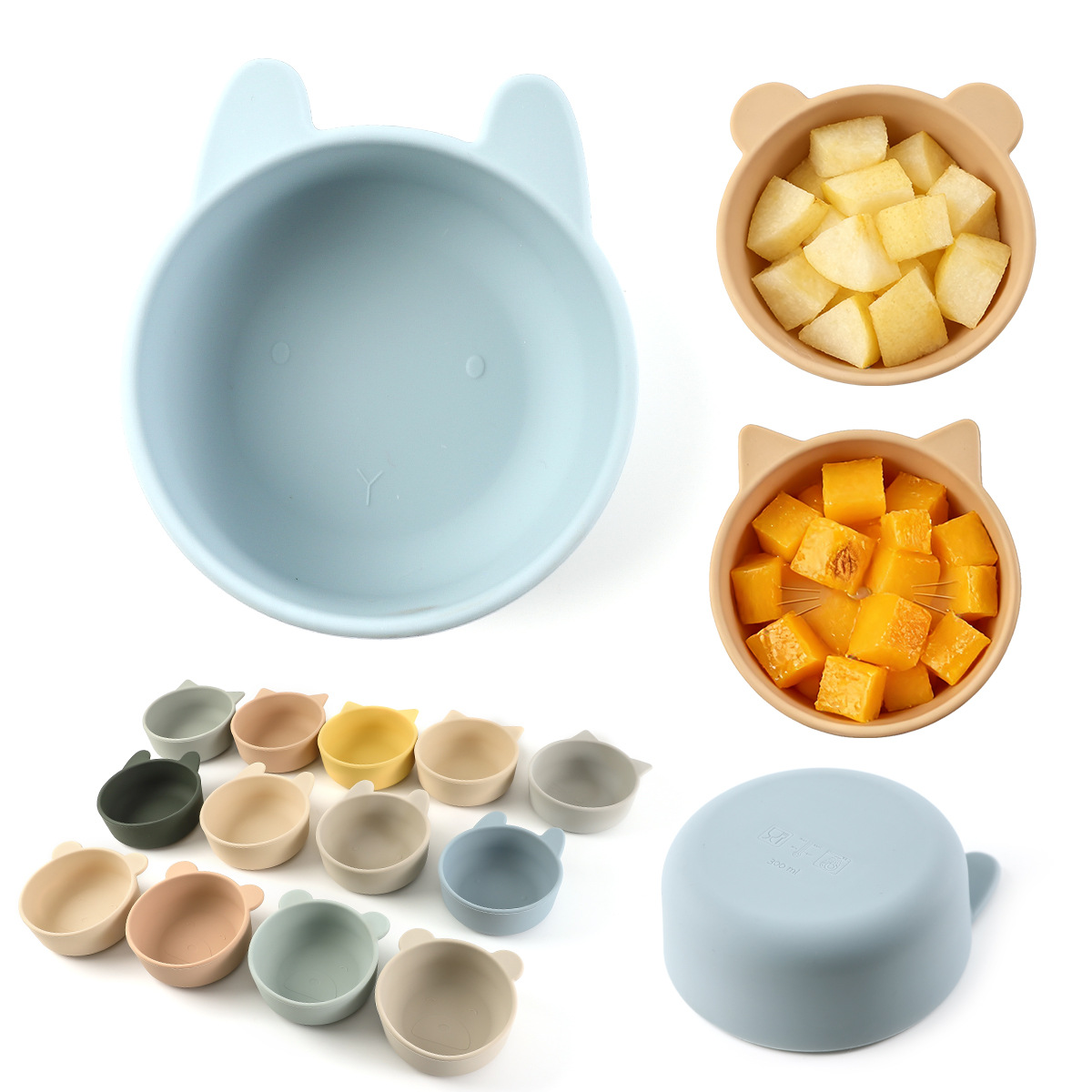 儿童辅食碗新国标食品级硅胶宝宝喂饭碗卡通母婴用品吃饭专用餐碗详情7