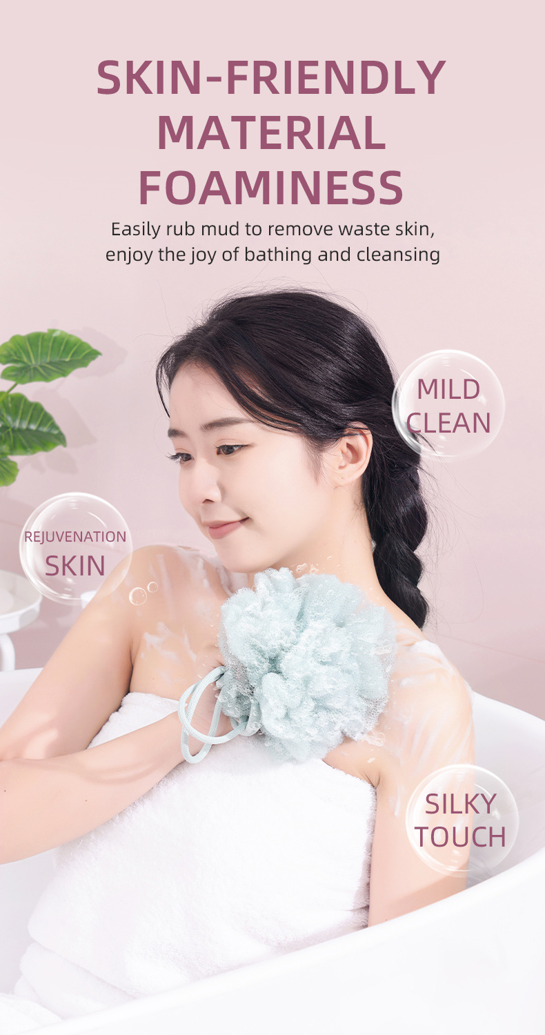 Stretch bath ball; back scrubber; two-in-one washcloth.详情8