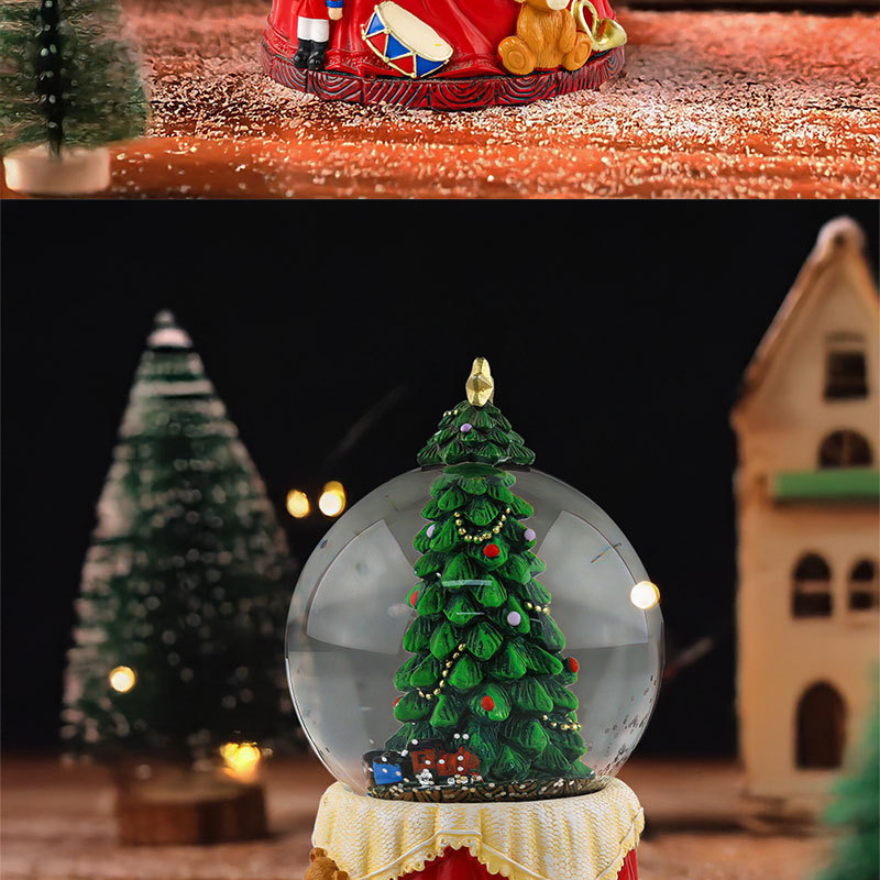 现货圣诞水晶球雪球静态摆件圣诞小屋雪花球桌面窗台节日装饰礼物详情9