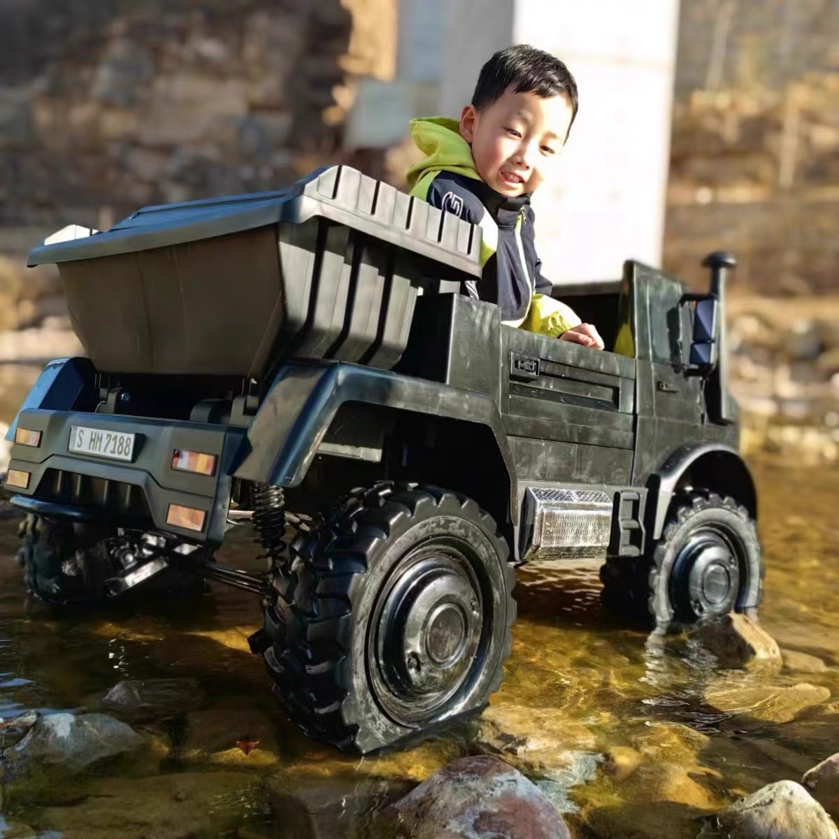 奔驰儿童电动车可坐大人四轮大号无刷电机汽车带遥控小孩玩具童车详情35