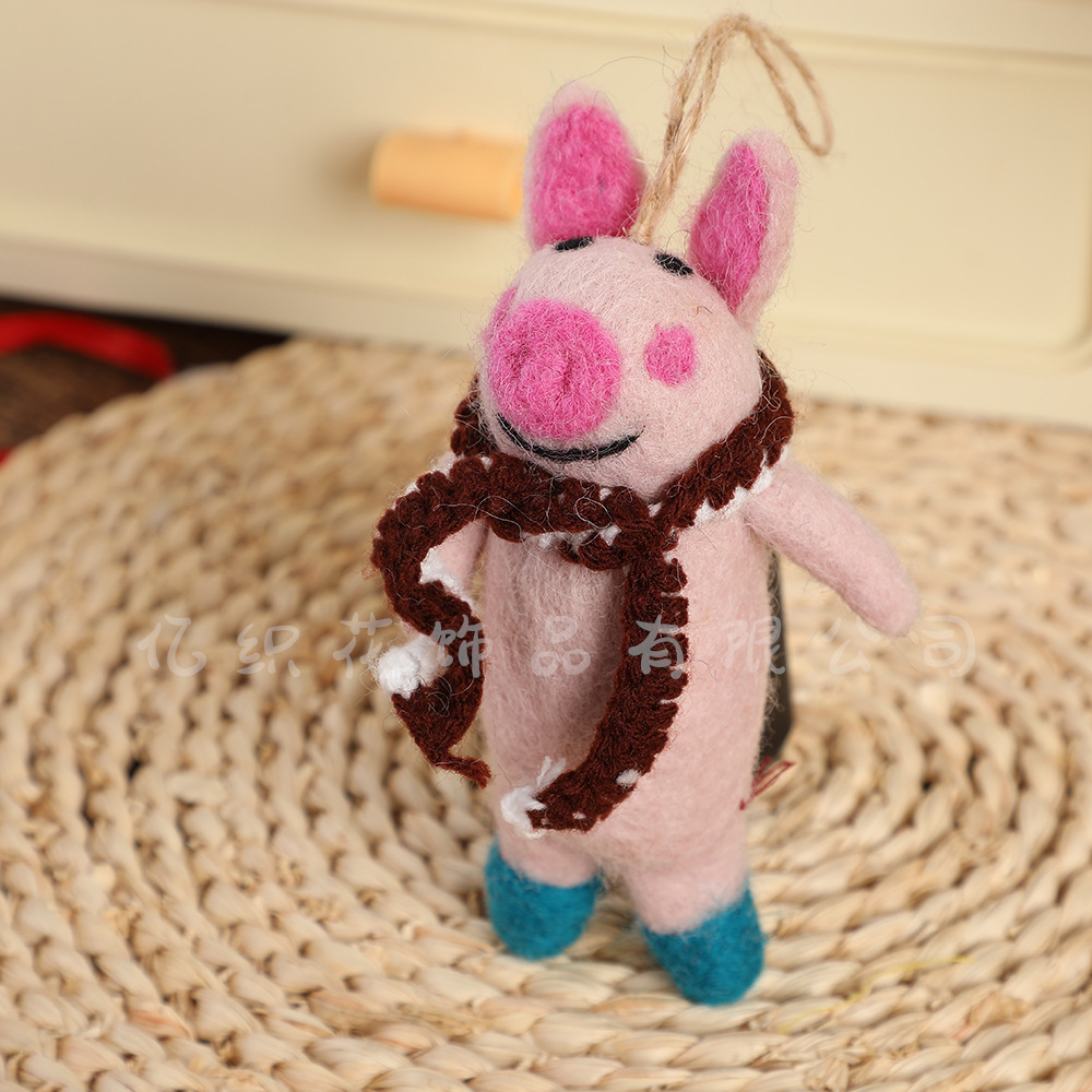 A collection of Korean-style Nepalese pure felt pendants, creative figurines, pendant bags, InS-style pendants, keychains and accessories pic 8
