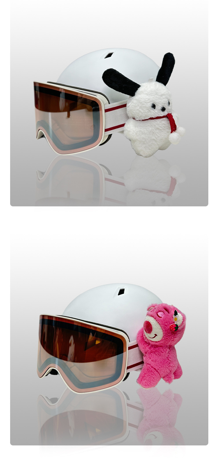 【BERTON OUTDOOOR】滑雪系列立体玩偶滑雪护目镜玩偶背夹式固定滑雪骑行眼镜织带配件公仔个性装饰新款详情9