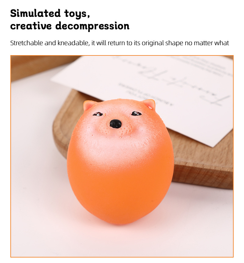 A popular creative Shiba Inu egg, a stress-relieving egg-shaped toy with a slow rebound and funny sand sculpture pic 6