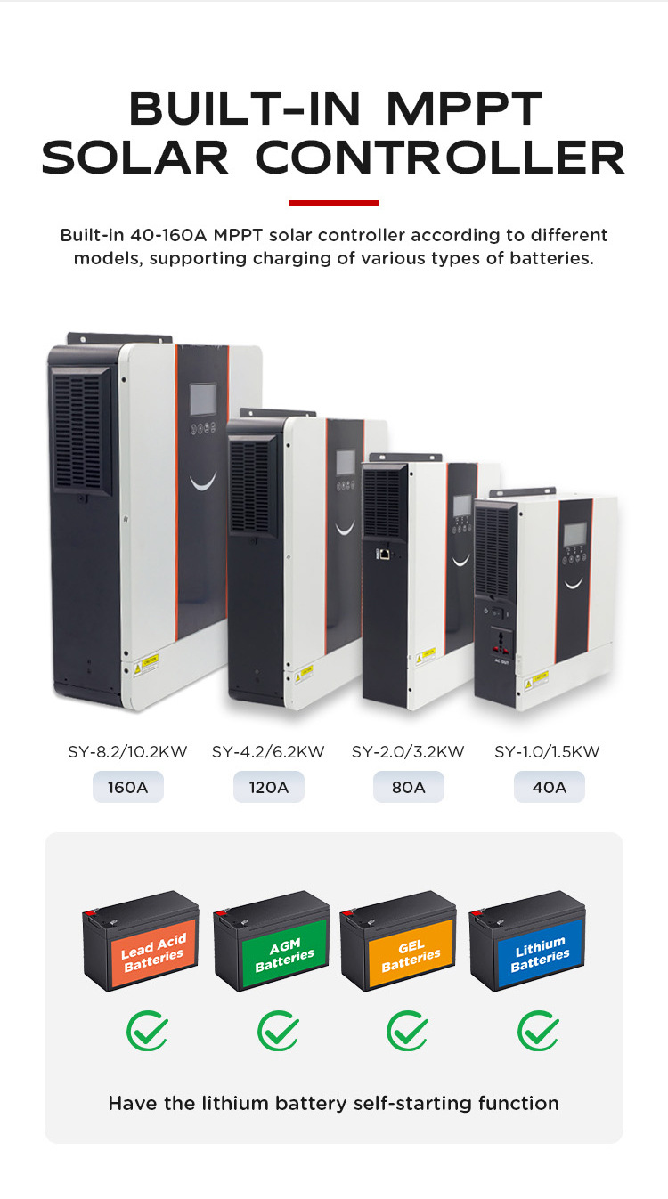 Liqun Solar photovoltaic reverse control integrated machine solar inverter 1KW-6.2KW genuine Bojia storage inverter pic 7