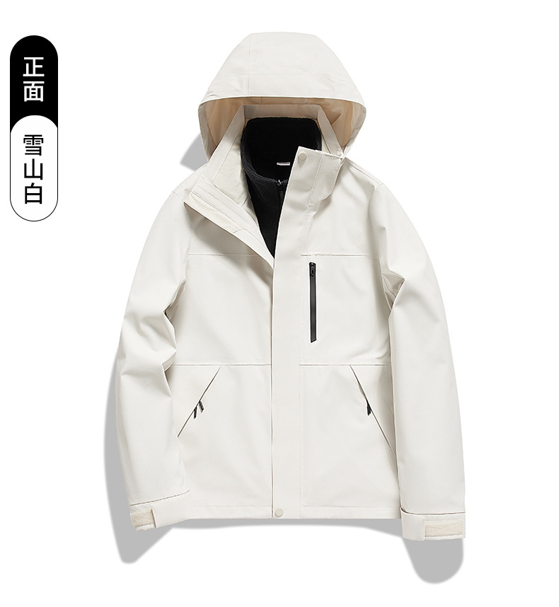 冲锋衣三合一男女款冬装两件套可拆卸防风防水保暖加厚滑雪工作服详情23