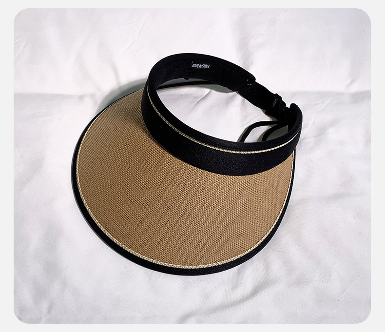 空顶帽uv可折叠拉菲草遮阳帽草帽防晒女款防晒帽夏季女士帽子批发详情35