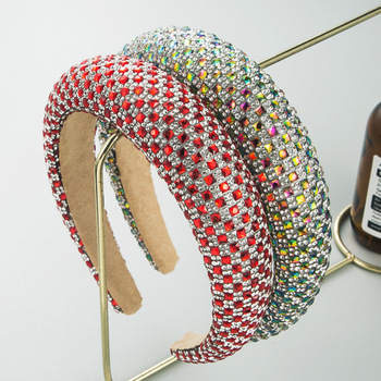 和鸣发箍韩版新款闪亮玻璃钻透明细边带齿潮流压发发饰女跨境批发详情12