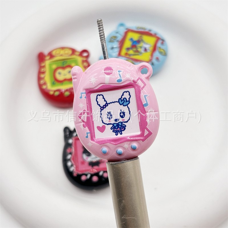 31*36mm vertical hole hanging hole cartoon printed game console beaded pen jewelry accessories Mobile phone chain bag chain diy materials pic 4