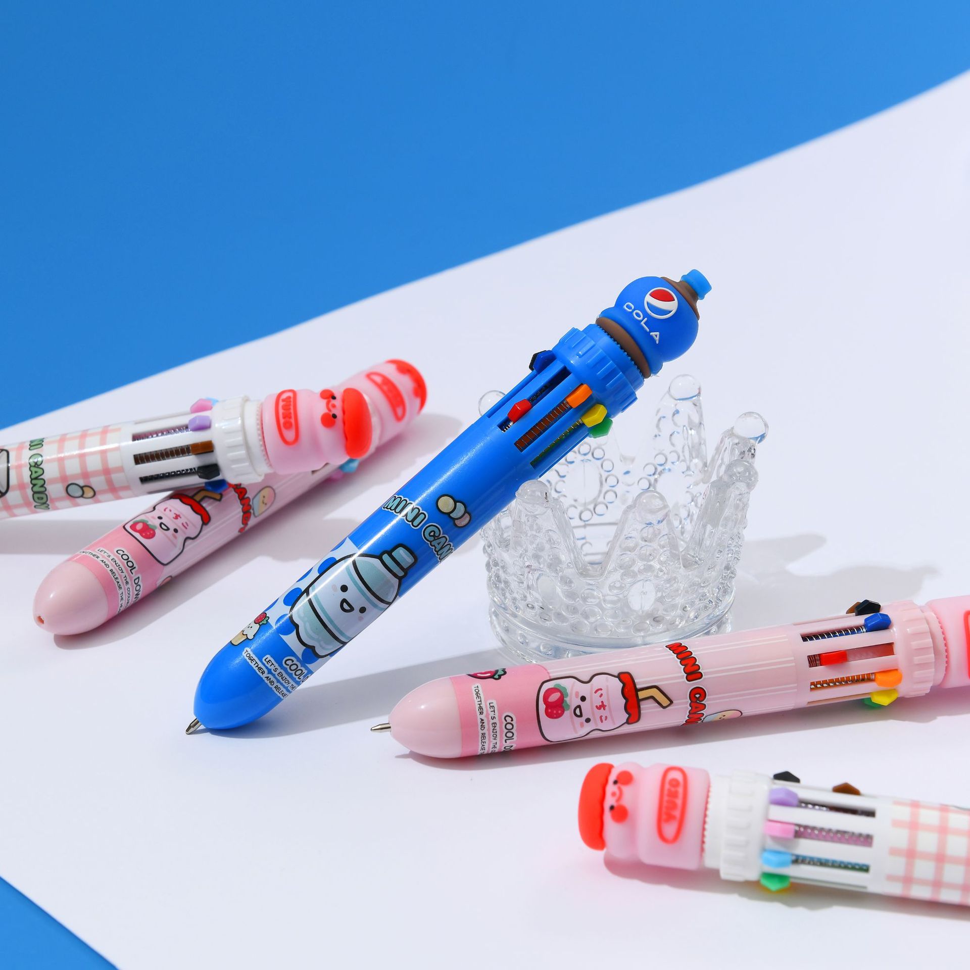 晨兮创意汉堡饮料造型十色圆珠笔中小学生多色记号笔可爱学校奖品详情14