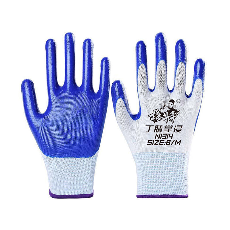 Wholesale of labor protection wear-resistant gloves, work belt rubber, impregnated rubber, latex anti-slip labor construction site rubber gloves pic 12