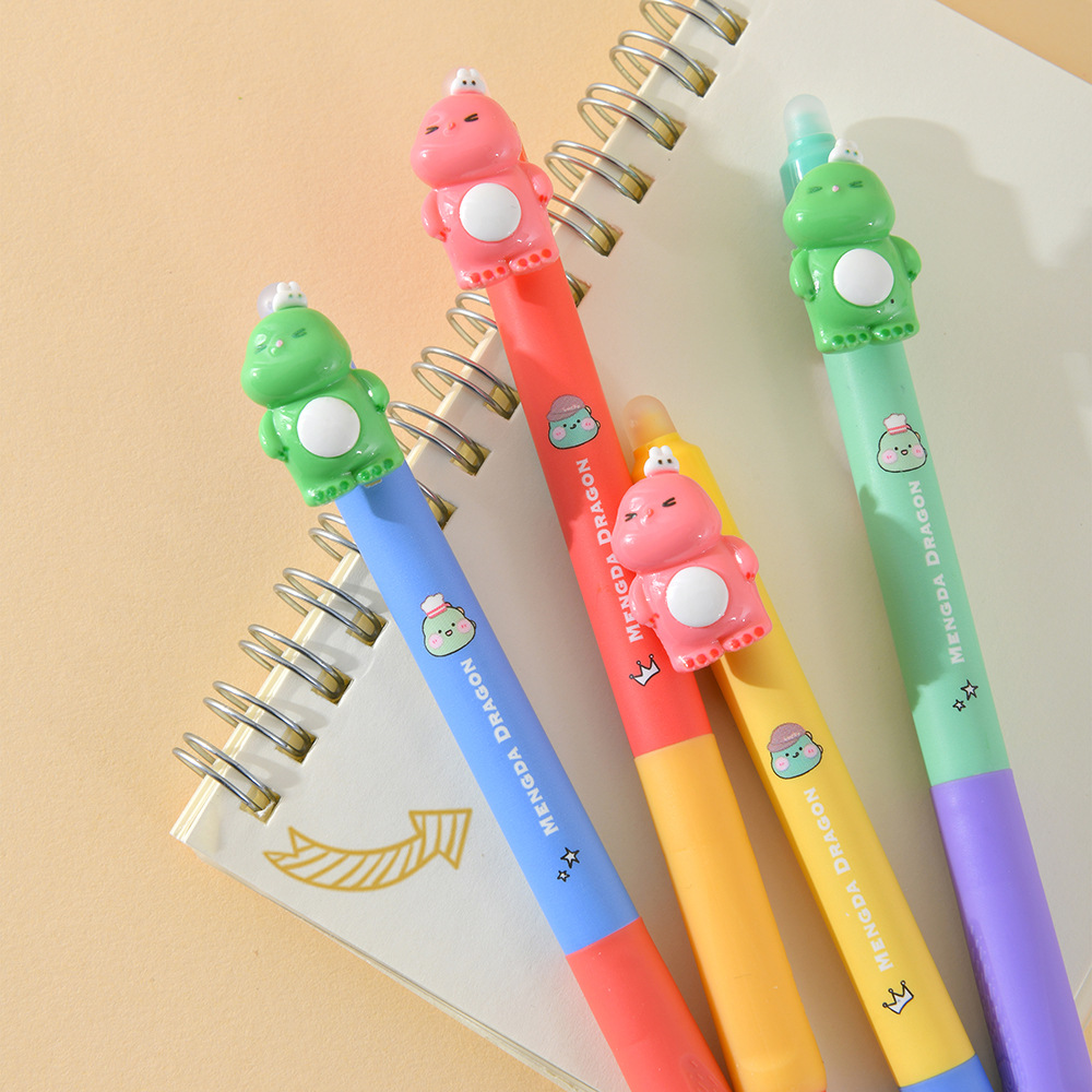 Chenxi Fun Dinosaur Gel Pen Black Pen Blue Erasable Pen ST Pen Tip 0.5mm Creative Student Exercise Pen pic 15
